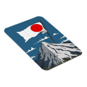 Magnet Flexible Affiche de voyage du drapeau japonais (Côté Droit)