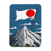 Magnet Flexible Affiche de voyage du drapeau japonais (Vertical)