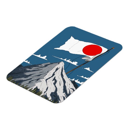 Magnet Flexible Affiche de voyage du drapeau japonais (Côté Gauche)