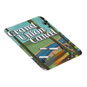 Magnet Flexible affiche de voyage du grand union canal