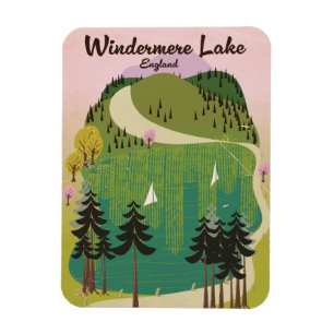 Magnet Flexible affiche de voyage du lac Windermere