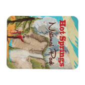 Magnet Flexible affiche de voyage du parc national Hot Springs (Horizontal)
