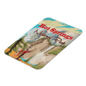 Magnet Flexible affiche de voyage du parc national Hot Springs (Côté Gauche)