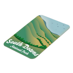 Magnet Flexible affiche de voyage du parc national South Downs