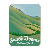 Magnet Flexible affiche de voyage du parc national South Downs (Vertical)