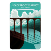 Magnet Flexible Affiche de voyage du Viaduc de Leaderfoot en Écoss (Vertical)