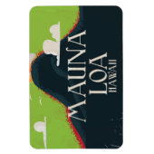 Magnet Flexible Affiche de voyage du volcan Hawaii Mount Loa (Vertical)