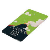 Magnet Flexible Affiche de voyage du volcan Hawaii Mount Loa (Côté Gauche)