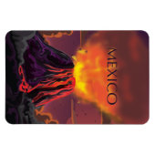 Magnet Flexible Affiche de voyage du volcan mexicain (Horizontal)