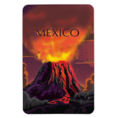 Magnet Flexible Affiche de voyage du volcan mexicain (Vertical)