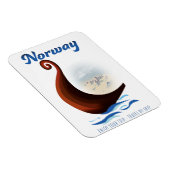 Magnet Flexible Affiche de voyage en bateau long de Norvège (Côté Droit)