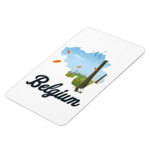 Magnet Flexible Affiche de voyage en Belgique.