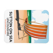 Magnet Flexible Affiche de voyage en bord de mer de Sutton on Sea. (Horizontal)