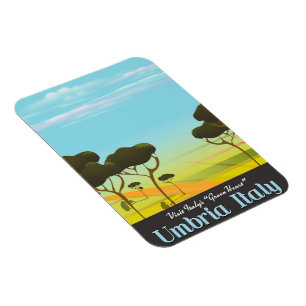 Magnet Flexible Affiche de voyage en Ombrie Italie