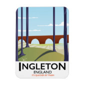 Magnet Flexible Affiche de voyage en train Ingleton Angleterre (Vertical)