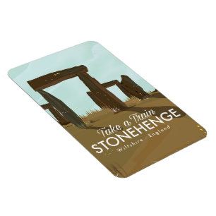 Magnet Flexible Affiche de voyage en train Stonehenge Wiltshire