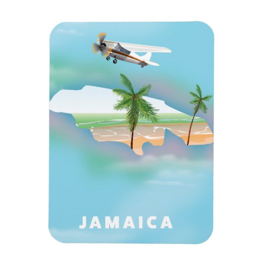Magnet Flexible Affiche de voyage Jamaica Vintage (Vertical)
