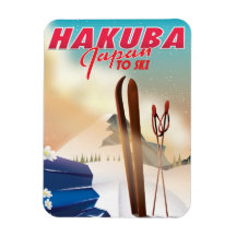 Affiche de voyage japonaise de Hakuba.