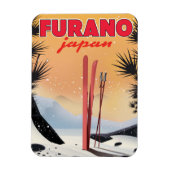 Magnet Flexible Affiche de voyage japonaise Furano. (Vertical)