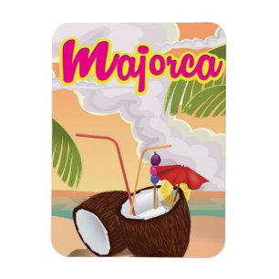 Magnet Flexible affiche de voyage majorca vintage.