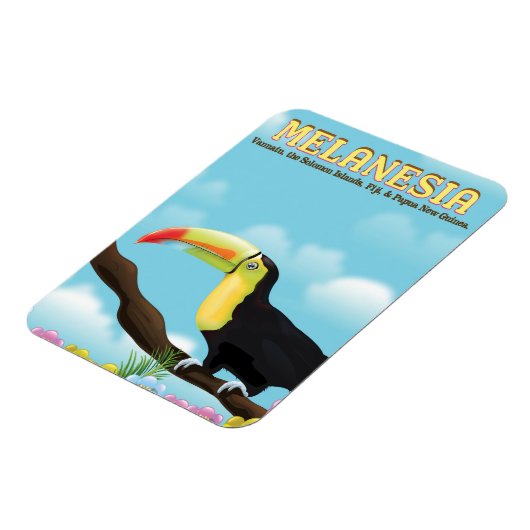 Magnet Flexible Affiche de voyage Melanesia Toucan (Côté Gauche)
