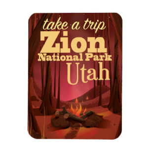 Magnet Flexible Affiche de voyage Parc national de Zion
