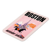 Magnet Flexible Affiche De Voyage Pour Allegheny Airlines À Boston (Côté Gauche)