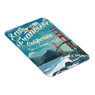 Magnet Flexible Affiche de voyage pour vacances à San Francisco