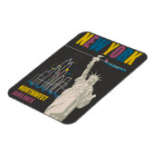 Magnet Flexible Affiche de voyage rétro Statue de la Liberté de Ne (Côté Gauche)