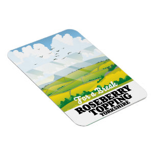 Magnet Flexible Affiche de voyage Roseberry Topping Yorkshire