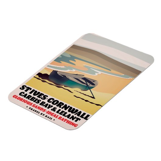 Magnet Flexible Affiche de voyage St Ives Cornwall (Côté Gauche)