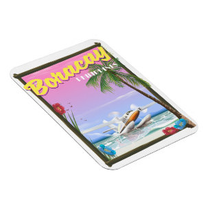 Magnet Flexible affiche de voyage sur la plage de Boracay aux Phil