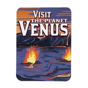 Magnet Flexible Affiche de voyage sur la planète Vénus