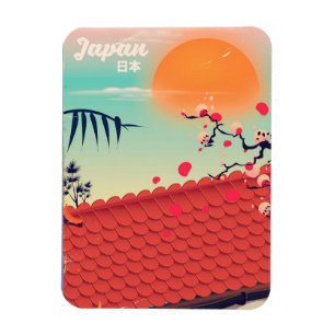 Magnet Flexible Affiche de voyage sur le paysage japonais