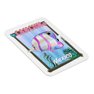 Magnet Flexible Affiche de voyage tropical mexicain à Cancun