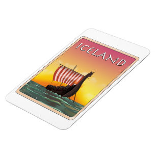 Magnet Flexible Affiche de voyage Viking Islande
