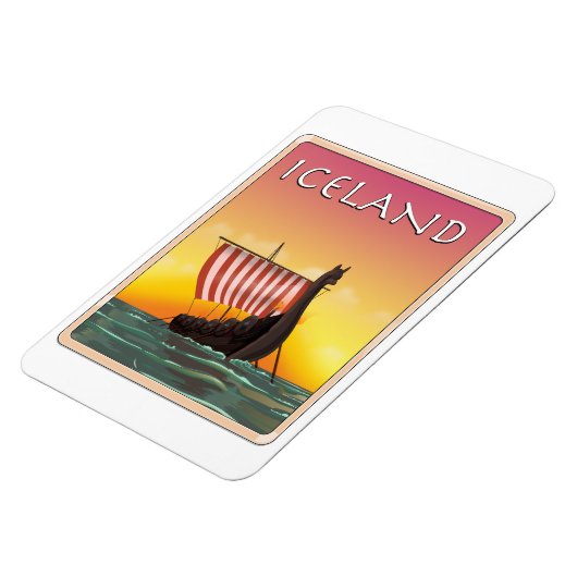 Magnet Flexible Affiche de voyage Viking Islande (Côté Gauche)