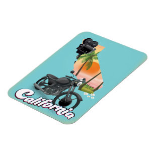 Magnet Flexible Affiche de voyage vintage Californie