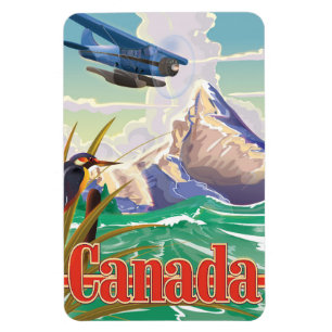 Magnet Flexible Affiche de voyage vintage Canada