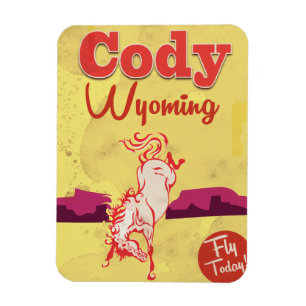 Magnet Flexible Affiche de voyage vintage Cody Wyoming