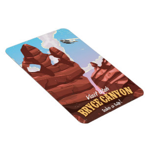 Magnet Flexible Affiche de voyage vintage de Bryce Canyon