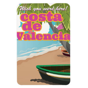 Magnet Flexible Affiche de voyage vintage de Costa Blanca