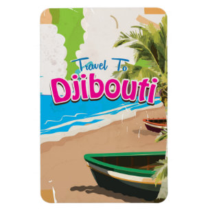 Magnet Flexible Affiche de voyage vintage Djibouti