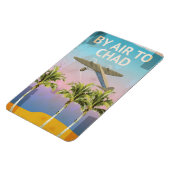 Magnet Flexible Affiche de voyage vintage du Tchad (Côté Gauche)