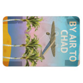 Magnet Flexible Affiche de voyage vintage du Tchad (Horizontal)