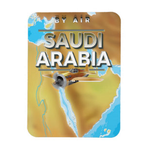 Magnet Flexible Affiche de voyage vintage en Arabie Saoudite
