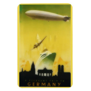 Magnet Flexible Affiche de voyage Vintage Graf Zeppelin no2
