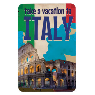 Magnet Flexible Affiche de voyage vintage Italie