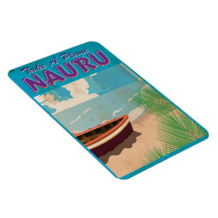 Magnet Flexible Affiche de voyage vintage Nauru