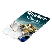 Magnet Flexible Affiche de voyage vintage Québec Canada (Côté Gauche)
